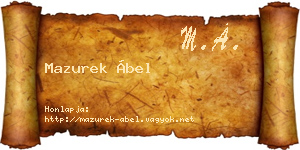 Mazurek Ábel névjegykártya